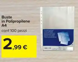 Carrefour Buste in Polipropilene A4 offerta