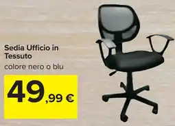 Carrefour Sedia Ufficio in Tessuto offerta