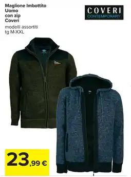 Carrefour Maglione Imbottito Uomo con zip Coveri offerta