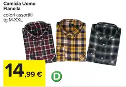 Carrefour Camicia Uomo Flanella offerta