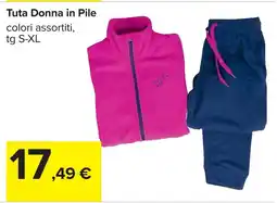 Carrefour Tuta Donna in Pile offerta