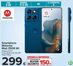 Carrefour motorola Smartphone Motorola Mod. EDGE 60 offerta