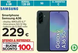 Carrefour SAMSUNG Smartphone A36 offerta