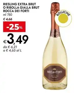 Bennet Riesling extra brut o ribolla gialla brut ROCCA DEI FORTI offerta
