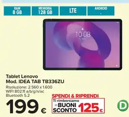 Carrefour Tablet Lenovo Mod. IDEA TAB TB336ZU offerta