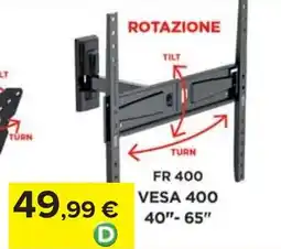 Carrefour meliconi FR 400 VESA 400 40''- 65'' offerta