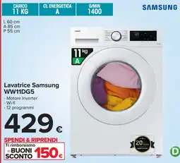 Carrefour SAMSUNG Lavatrice Samsung WW11DG5 offerta