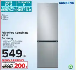 Carrefour SAMSUNG Frigorifero Combinato RB38 offerta