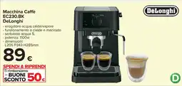 Carrefour DeLonghi Macchina Caffè EC230.BK offerta