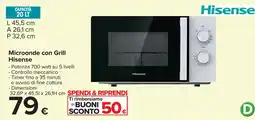 Carrefour Hisense Microonde con Grill offerta