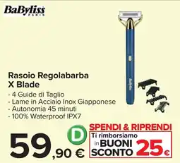 Carrefour BaByliss Rasoio Regolabarba X Blade offerta