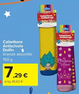 Carrefour Calzettone antiscivolo Dolfin offerta