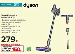 Carrefour Scopa Elettronica Dyson V8 ADV offerta
