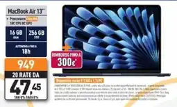 Unieuro MacBook Air 13" offerta