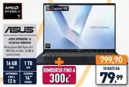 Unieuro ASUS ASUS VIVOBOOK 16 M1687KA-MB053W offerta