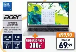 Unieuro acer ASPIRE GO 15 (AG15-72P-77TE) offerta