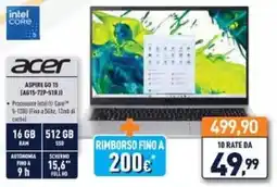 Unieuro acer ASPIRE GO 15 (AG15-72P-51RJ) offerta