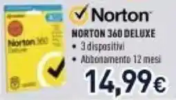 Unieuro Norton NORTON 360 DELUXE offerta