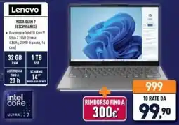 Unieuro Lenovo Toga Slim 7 offerta