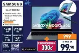 Unieuro SAMSUNG Galaxy books 360 offerta