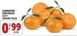 Deco Supermercati Clementine con foglia offerta
