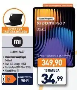 Unieuro XIAOMI Pad7 offerta
