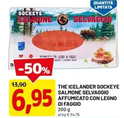 DPiù The icelander sockeye salmone selvaggio affumicato con legno di faggio offerta