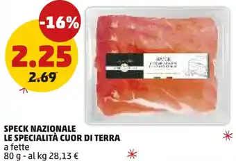 Speck nazionale le specialità cuor di terra a fette