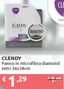 Ipersoap CLENDY Panno in microfibra diamond vetri 36x38cm offerta