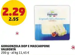 PENNY Gorgonzola dop e mascarpone VALBONTÀ offerta