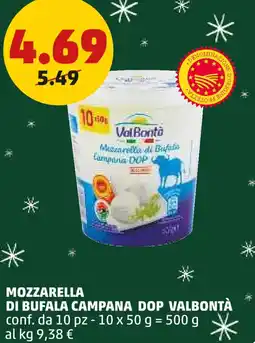 PENNY Mozzarella di bufala campana dop VALBONTÀ offerta