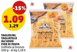 PENNY Tagliolini, tagliatelle all'uovo fior di pasta trafilata al bronzo offerta