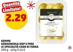 PENNY Gemme gorgonzola dop e pere LE SPECIALITÀ CUOR DI TERRA offerta