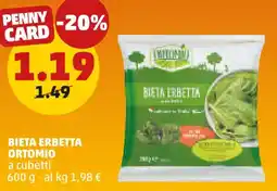 PENNY Bieta erbetta ortomio a cubetti offerta