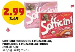 PENNY Sofficini pomodoro e mozzarella, prosciutto e mozzarella FINDUS offerta