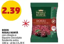 PENNY Boeri regali bontà con ciliegia e liquore cioccolato fondente extra offerta