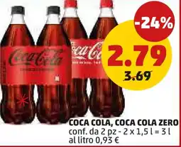 PENNY Coca cola, coca cola zero offerta