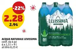 PENNY Acqua naturale LEVISSIMA offerta