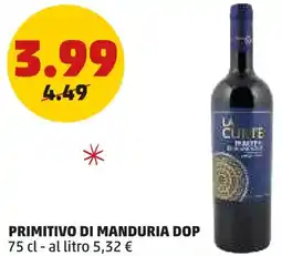 PENNY Primitivo di manduria dop offerta
