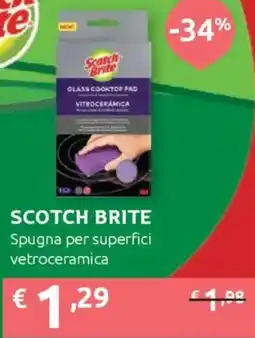 Ipersoap SCOTCH BRITE Spugna per superfici vetroceramica offerta