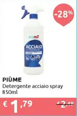 Ipersoap PIÙME Detergente acciaio spray offerta