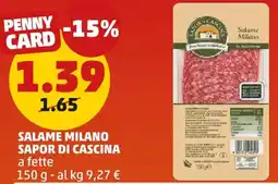 PENNY Salame milano SAPOR DI CASCINA offerta