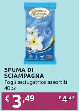 Ipersoap SPUMA DI SCIAMPAGNA Fogli asciugatrice offerta