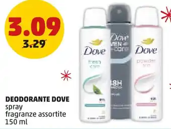 PENNY Deodorante dove spray offerta