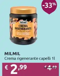 Ipersoap MILMIL Crema rigenerante capelli offerta