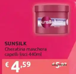 Ipersoap SUNSILK Cheratina maschera capelli lisci offerta