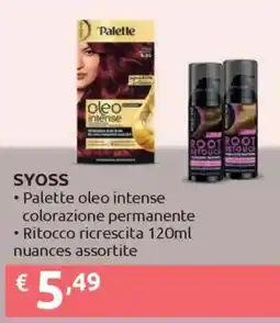 Ipersoap SYOSS Palette oleo intense colorazione permanente offerta