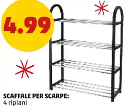 PENNY Scaffale per scarpe 4 ripiani offerta