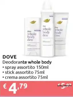Ipersoap DOVE Deodorante whole body offerta