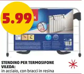 Sistema lavapavimenti composto da secchio stendino per termosifone VILEDA